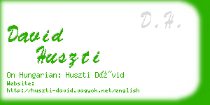 david huszti business card